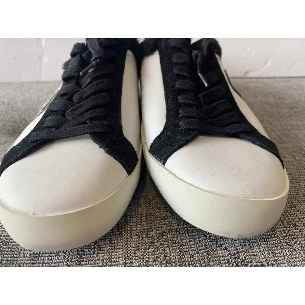 Karl Lagerfeld Paris Men's 7 EU 39-40 Backless‎ Sneakers Leather Faux Fur
